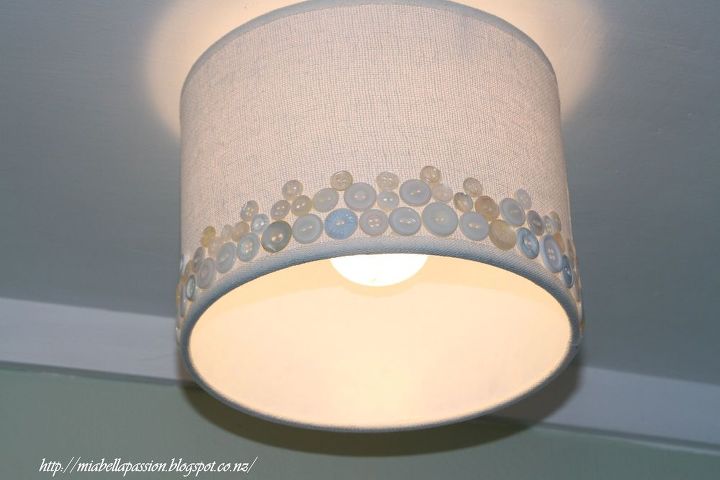 diy button light shade, how to, lighting, repurposing upcycling