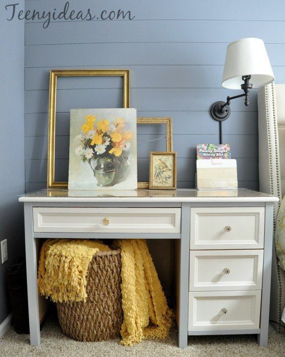desk as a nightstand makeover, how to, painted furniture, repurposing upcycling