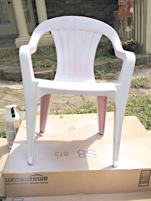 gold dipped kids plastic chair, outdoor furniture, painted furniture
