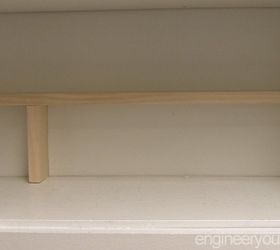 small kitchen ideas add an extra shelf in your upper cabinets, how to, kitchen cabinets, kitchen design, organizing, shelving ideas, storage ideas