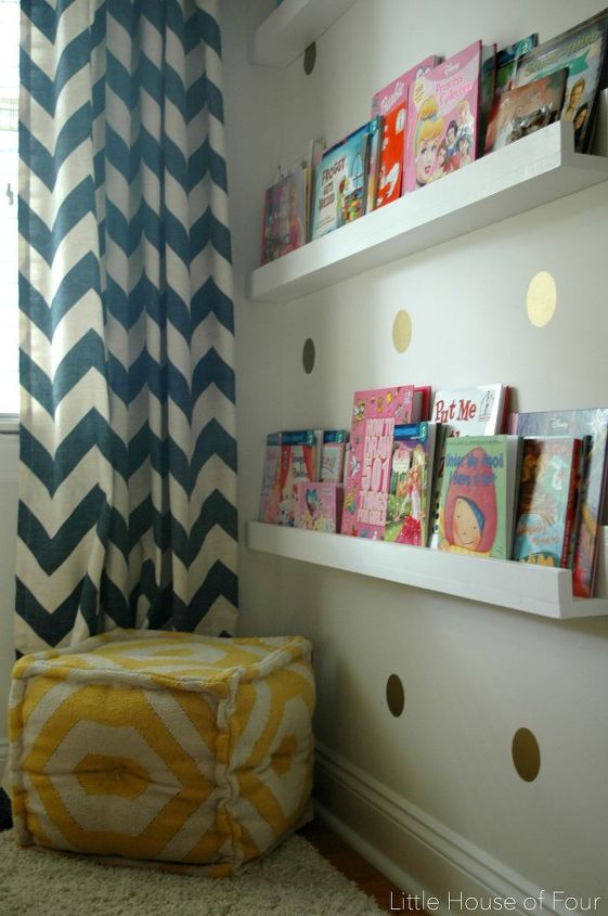 navy coral and yellow girls bedroom makeover, bedroom ideas, paint colors, painting, wall decor