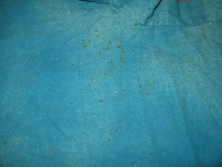 how do i remove old stains from vintage hand painted fabric