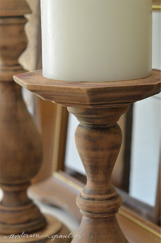the easiest way to diy some rustic wood candlesticks, crafts, how to