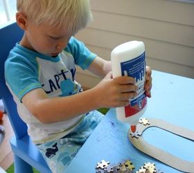diy puzzle piece art, crafts, how to, repurposing upcycling