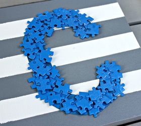 diy puzzle piece art, crafts, how to, repurposing upcycling