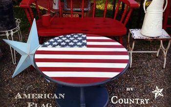 ¡Mesa de café con bandera americana DIY Makeover!
