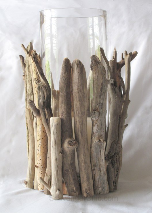 driftwood hurricane lamp diy, crafts, how to, repurposing upcycling