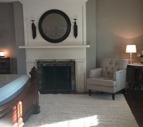 master bedroom makeover, bedroom ideas, fireplaces mantels
