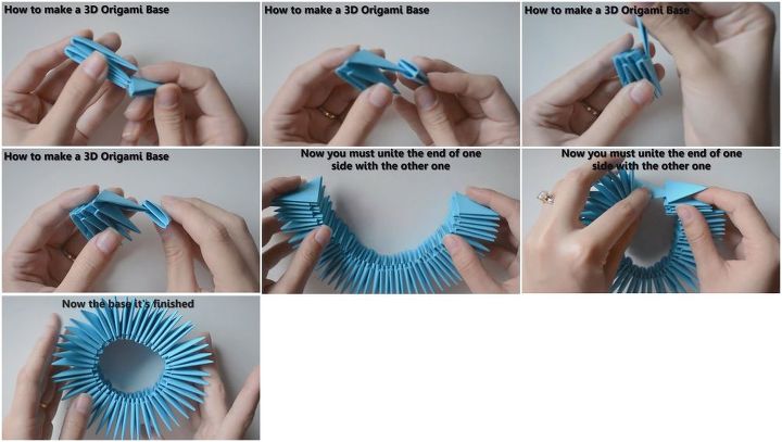 lacaio de origami 3d, Como fazer uma base de origami