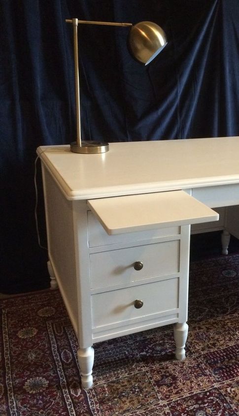 classic desk makeover, painted furniture