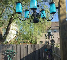 how to make an outdoor solar chandelier, how to, lighting, mason jars, repurposing upcycling