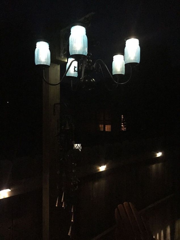 cmo hacer un candelabro solar al aire libre, Se ve tan bonito por la noche