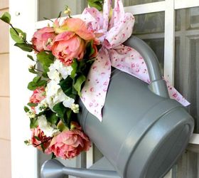 repurposed watering can to door hanger, crafts, how to, repurposing upcycling