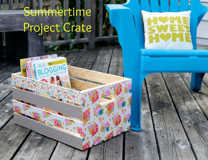 repurposed crate to magazine storage, crafts, decoupage, repurposing upcycling
