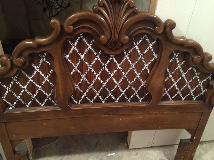 old headboard given new life, chalk paint, painted furniture