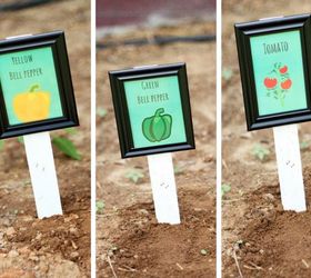 vegetable garden markers using picture frames, crafts, gardening, organizing, repurposing upcycling