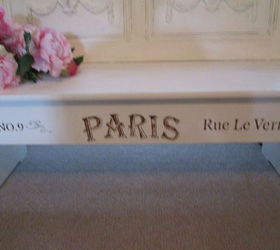 painted shabby chic bench, chalk paint, painted furniture, shabby chic