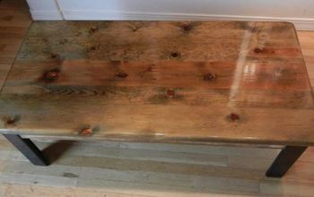Upcycled Coffee Table with Vinegar Stain
