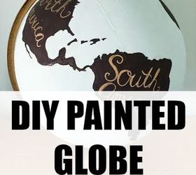 easy and inexpensive diy painted globe, crafts, how to