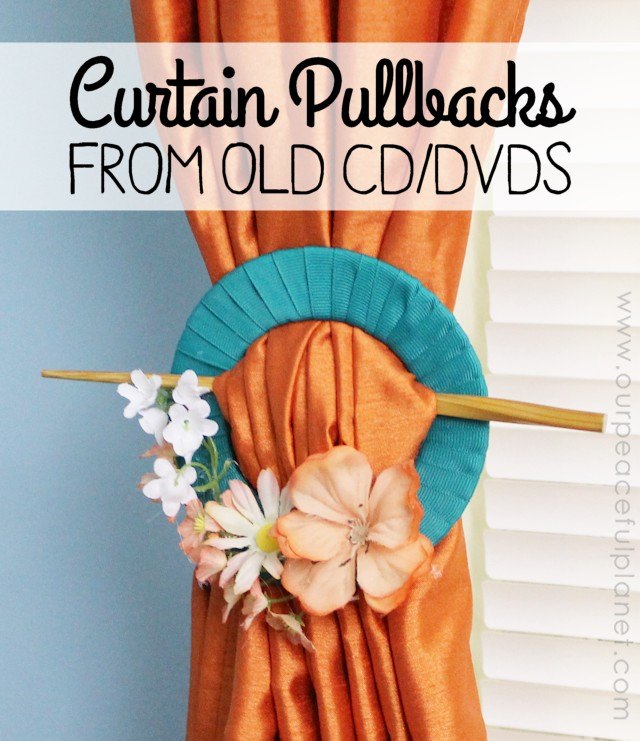 curtain pullbacks from old cds, crafts, how to, repurposing upcycling, window treatments, windows