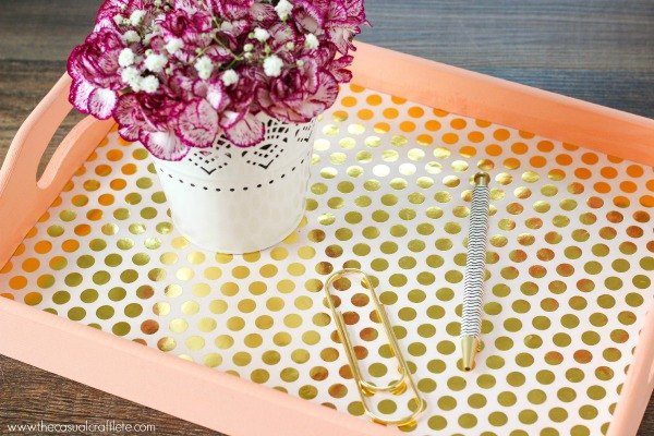 bright gold foil tray, chalk paint, crafts, how to, repurposing upcycling