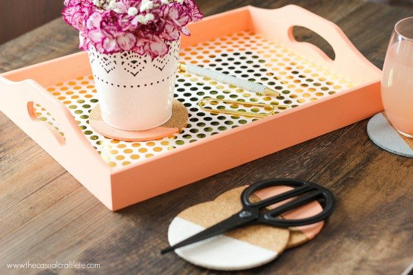 bright gold foil tray, chalk paint, crafts, how to, repurposing upcycling