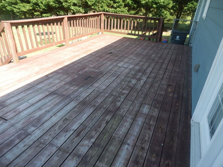 deck makeover big change for 250 00, decks, outdoor living, Nothing could hide this ugly