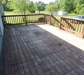 deck makeover big change for 250 00, The black spots where bad too oil we think