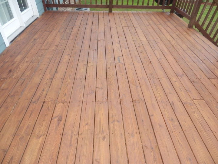 deck makeover big change for 250 00, Yep it has rained on it and no problem