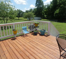 deck makeover big change for 250 00, The flowers make it look better too