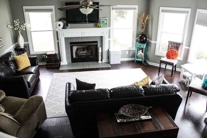 complete living room makeover before and afters, fireplaces mantels, foyer, living room ideas