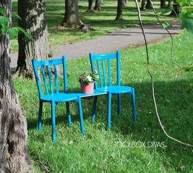 chair bench with planter, gardening, how to, outdoor furniture, painted furniture, repurposing upcycling