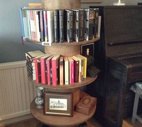 cable reel from construction sites to bookcase, repurposing upcycling, rustic furniture, shelving ideas, Style with books