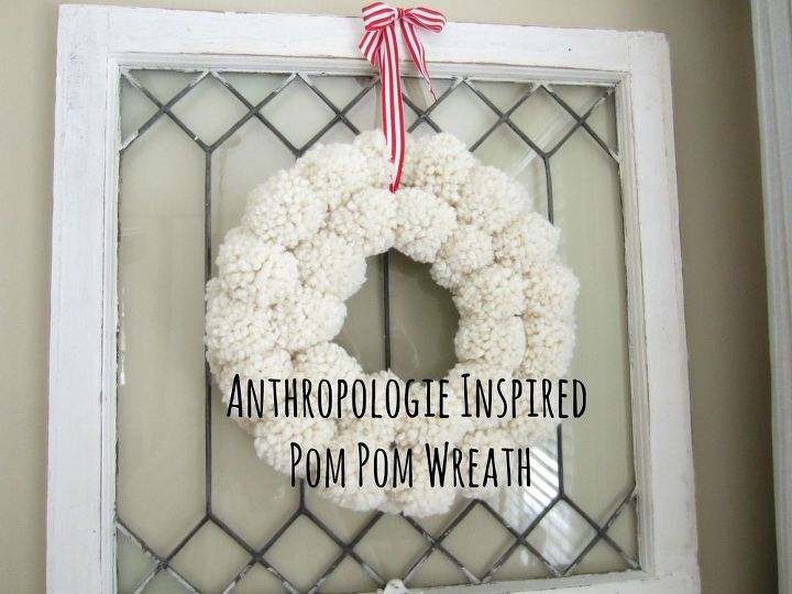 diy antropologie pom pom wreath, crafts, how to, wreaths