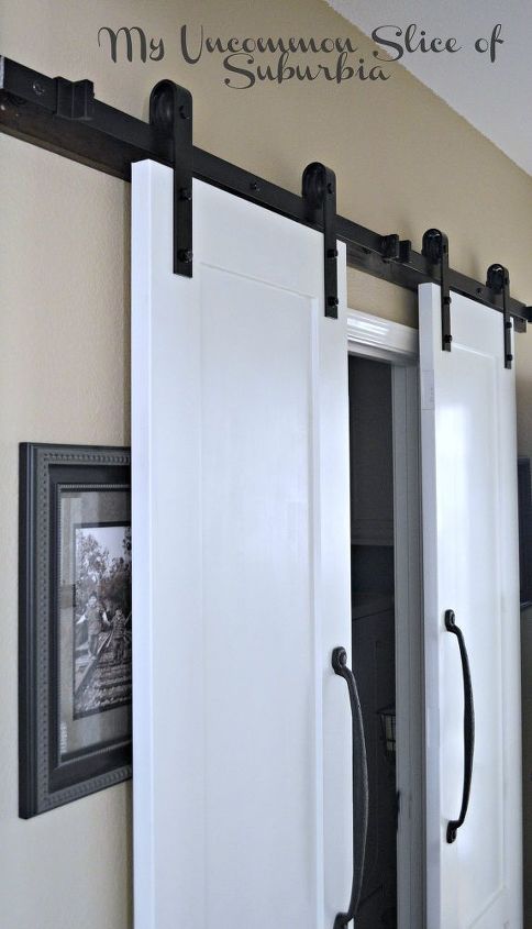 maximize a small space with barn doors, doors, laundry rooms