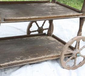repurposed vintage tea cart makeover, bathroom ideas, chalk paint, painted furniture, repurposing upcycling