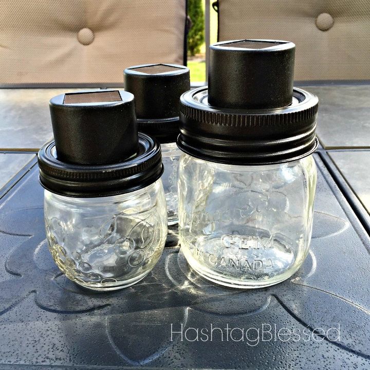 hanging mason jar solar lights, crafts, gardening, how to, lighting, mason jars, outdoor living, repurposing upcycling