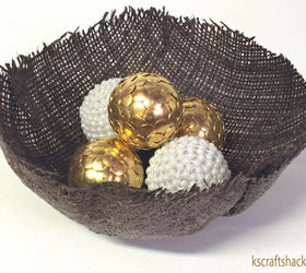 Make an Easy Decorative Bowl With Burlap!
