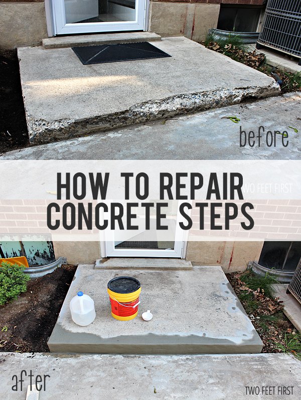consertar degraus de concreto lascados