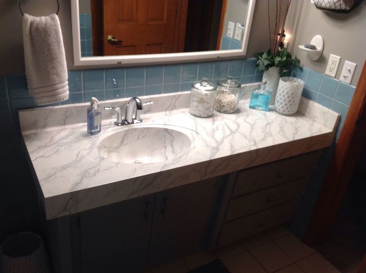 updating 60 s bathroom vanity