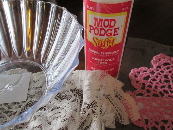 how to make a mod podge stiff trinket bowl, crafts, decoupage, repurposing upcycling, shabby chic
