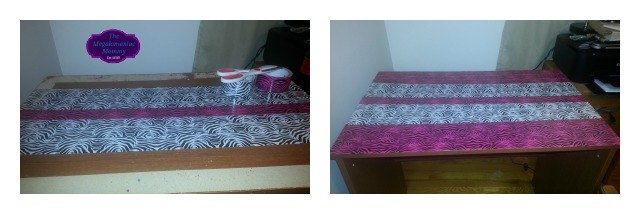 duct tape desk makeover, home office, painted furniture, repurposing upcycling