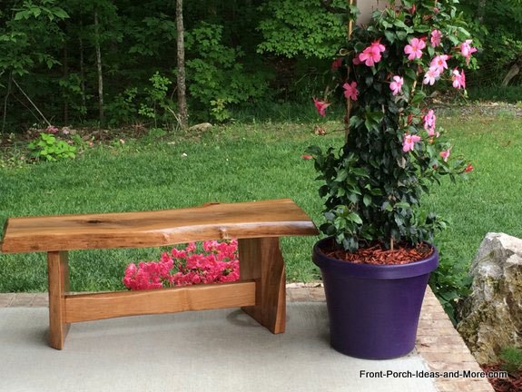 natural wood diy garden bench tutorial, diy, how to, outdoor furniture, woodworking projects