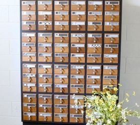 two tone card catalog finished in old fashioned milk paint, painted furniture, rustic furniture