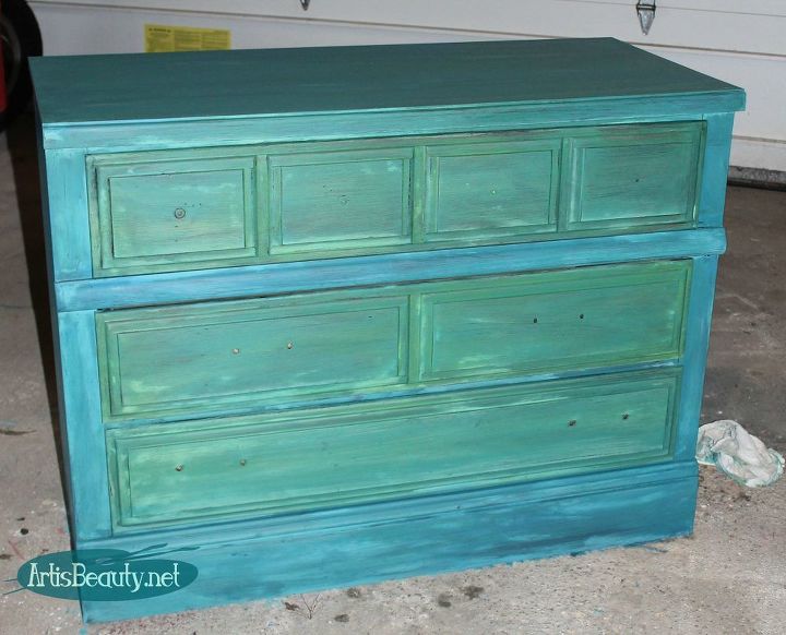 tide pool green beachy dresser makeover showyourgreen