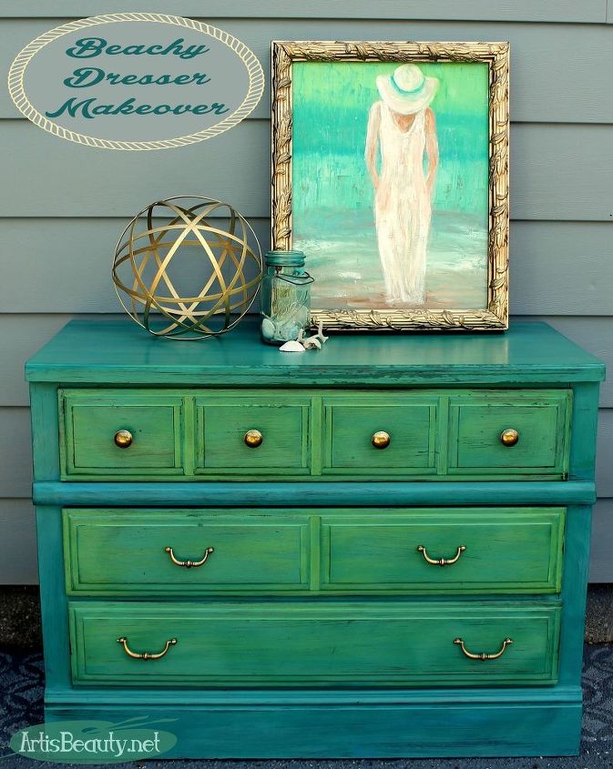 tide pool green beachy dresser makeover showyourgreen