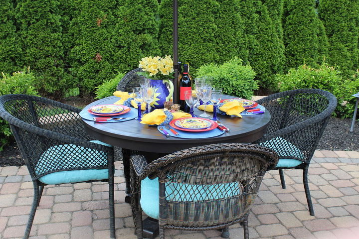 wine tasting alfresco tablescape, outdoor living