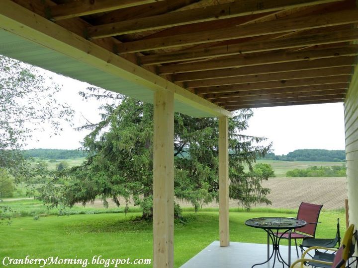 q distance between balusters on front screned porch railing, outdoor living, porches, This is part of our view from the front porch