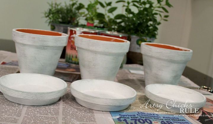 diy hang tags and painted clay pots for herbs, container gardening, crafts, gardening, how to