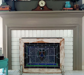 from stain glass to fireplace screen, chalk paint, fireplaces mantels, repurposing upcycling, windows